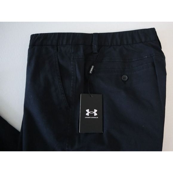 Under Armour 1370081 001 Men's Sz 36 x 32 Black Chino Tapered Leg Pants - Picture 6 of 13